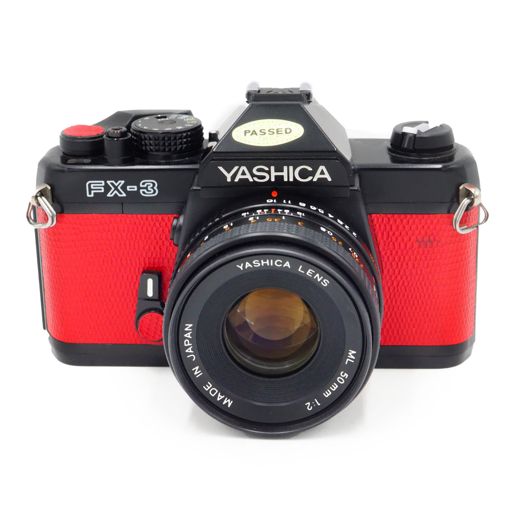 Yashica FX-3 with 50mm f/2.0 Lens - Red Leatherette - USED