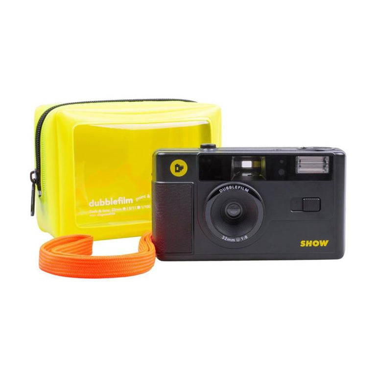 Dubblefilm SHOW Camera - 35mm reusable camera with flash - Black