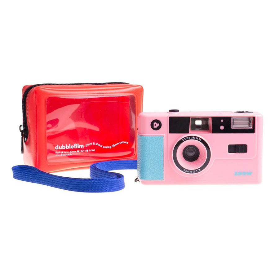 Dubblefilm SHOW Camera - 35mm reusable camera with flash - Pink