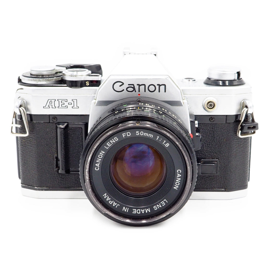 Canon AE-1 with 50mm f/1.8 FD Lens - USED