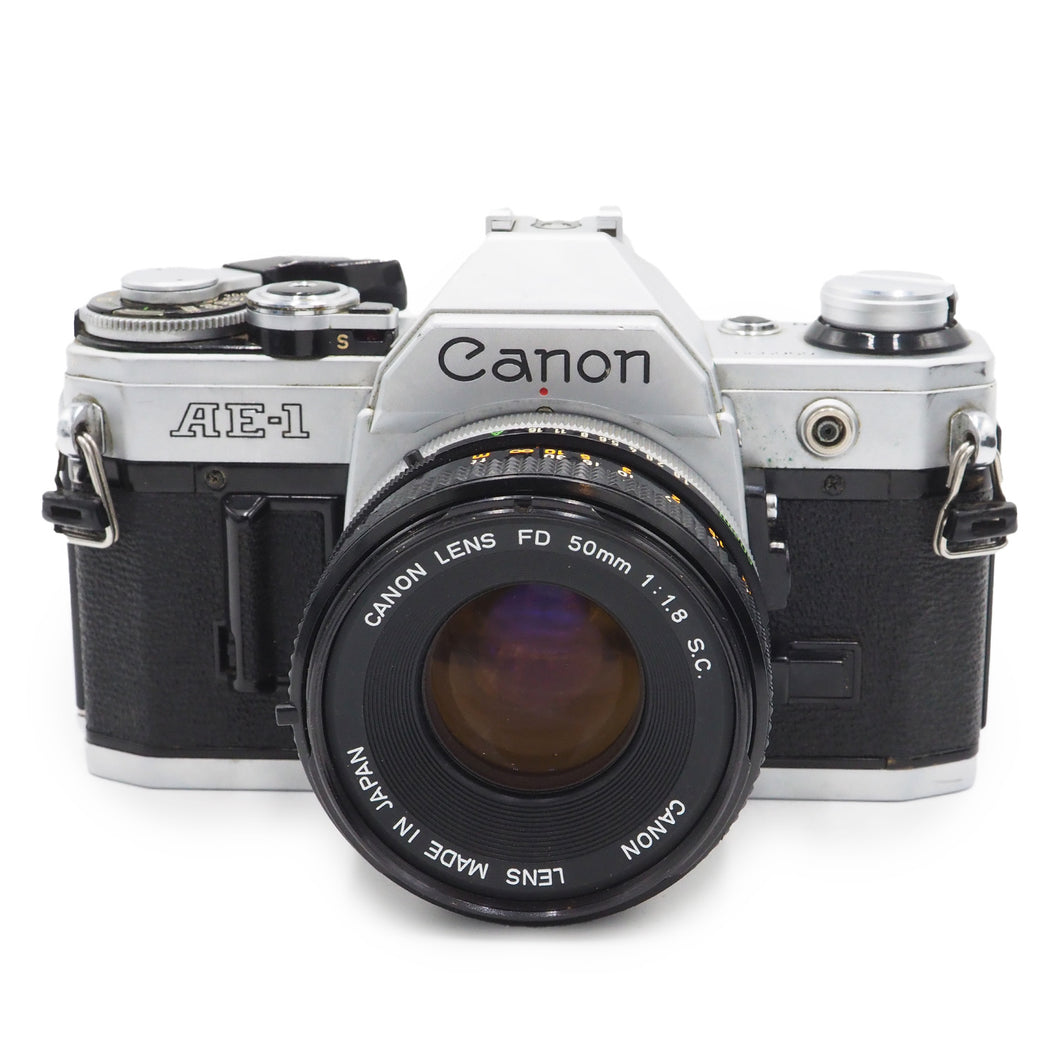 Canon AE-1 with 50mm f/1.8 S.C. FL Lens - USED