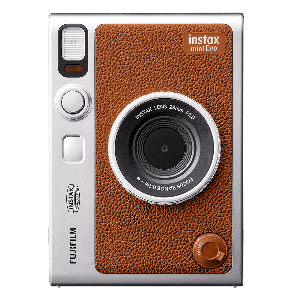 Fujifilm Instax Mini EVO Hybrid Instant Film Camera - Brown 