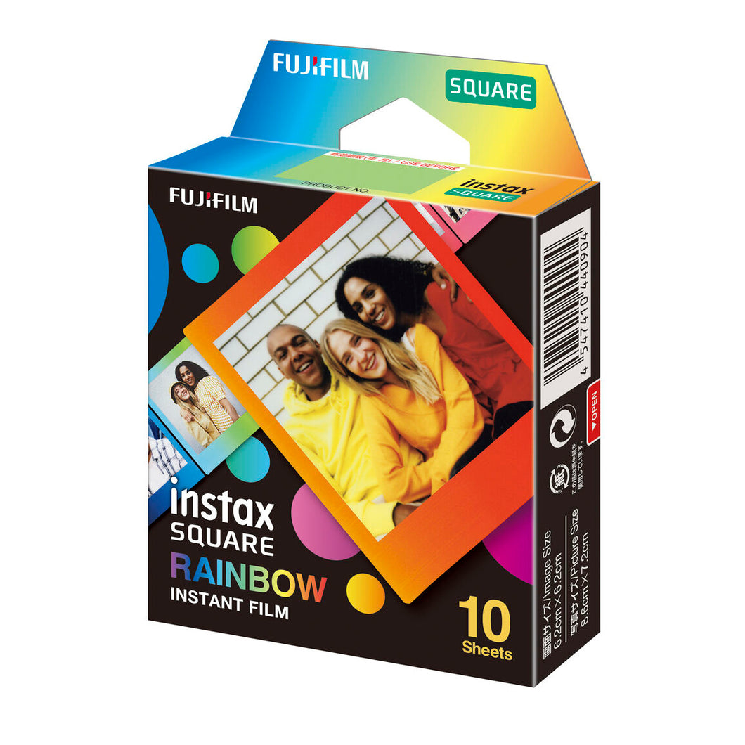 Fujifilm Instax Square Rainbow Instant Film  Pack - 10 Exposures