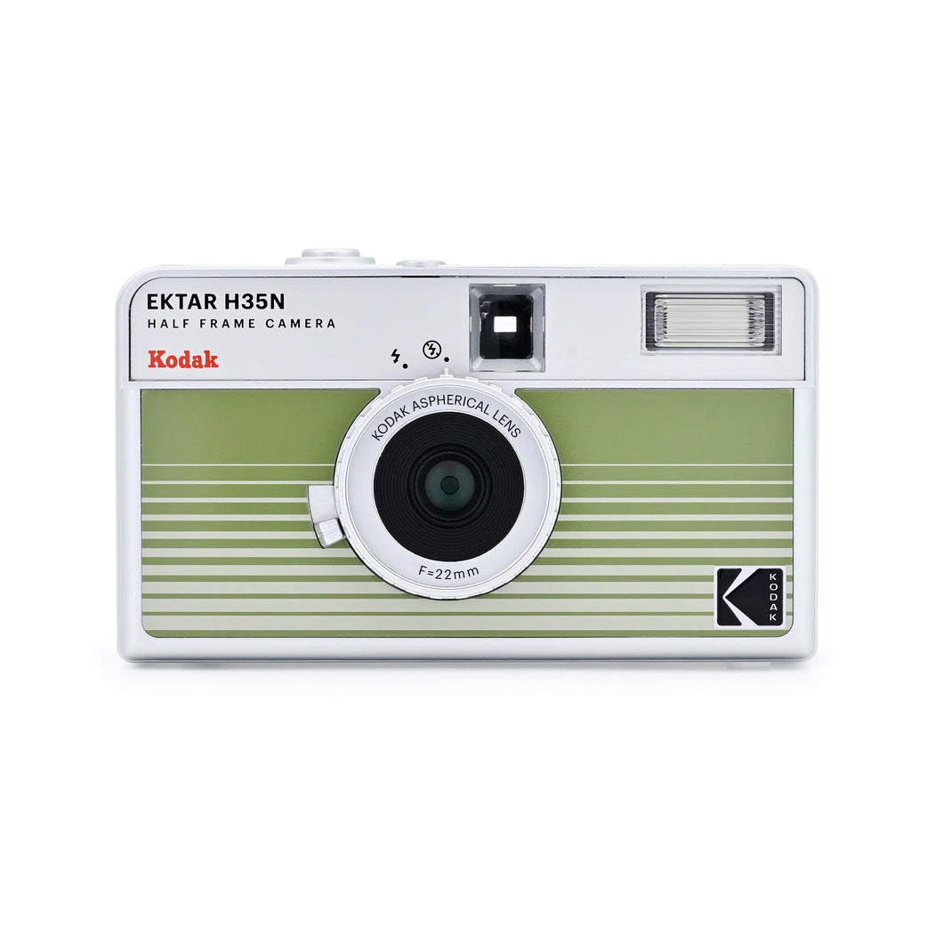Kodak Ektar H35N Half Frame 35mm Film Camera - Striped Green