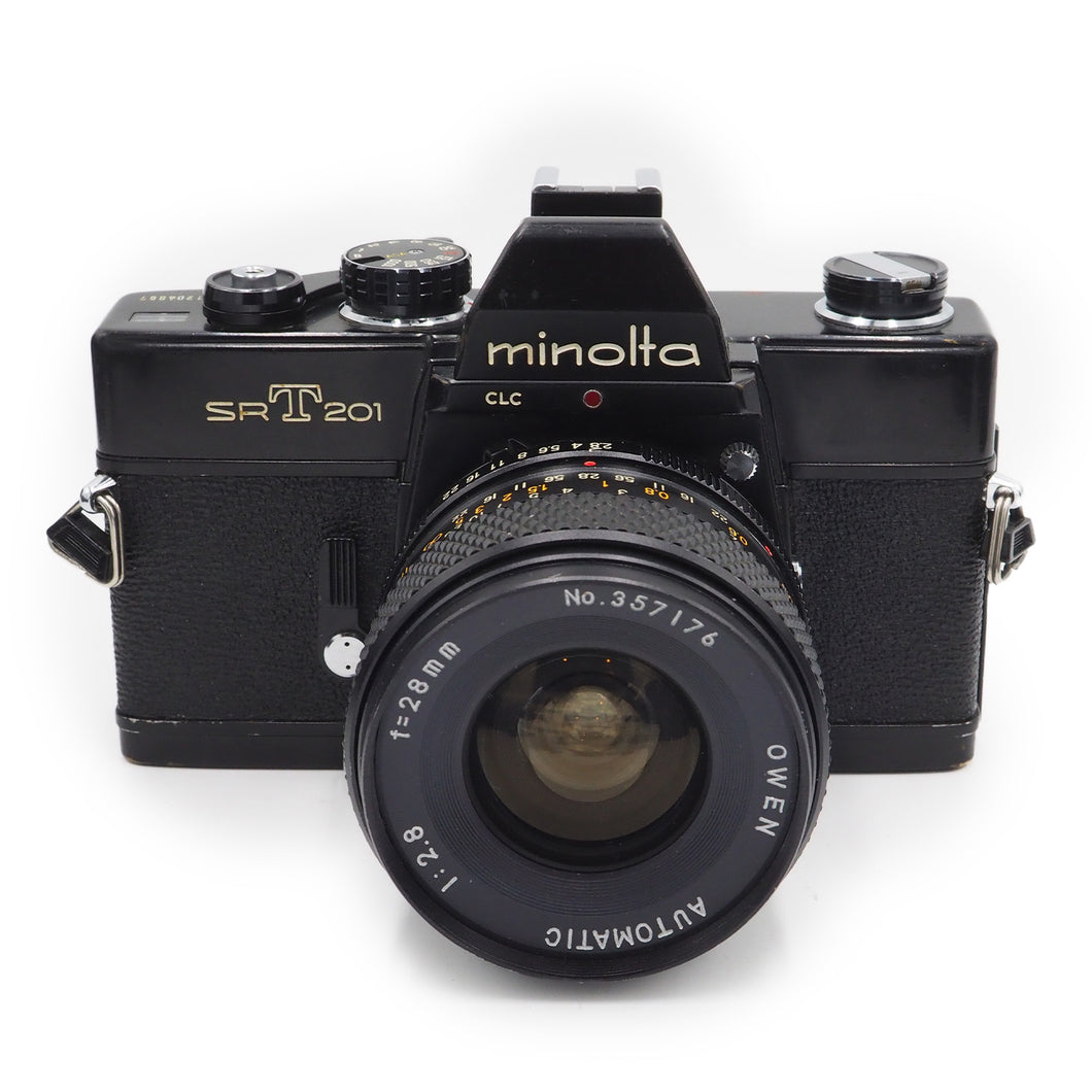 Minolta SRT 201 - Black - with Owen 28mm f/2.8 Lens - USED (See Description)