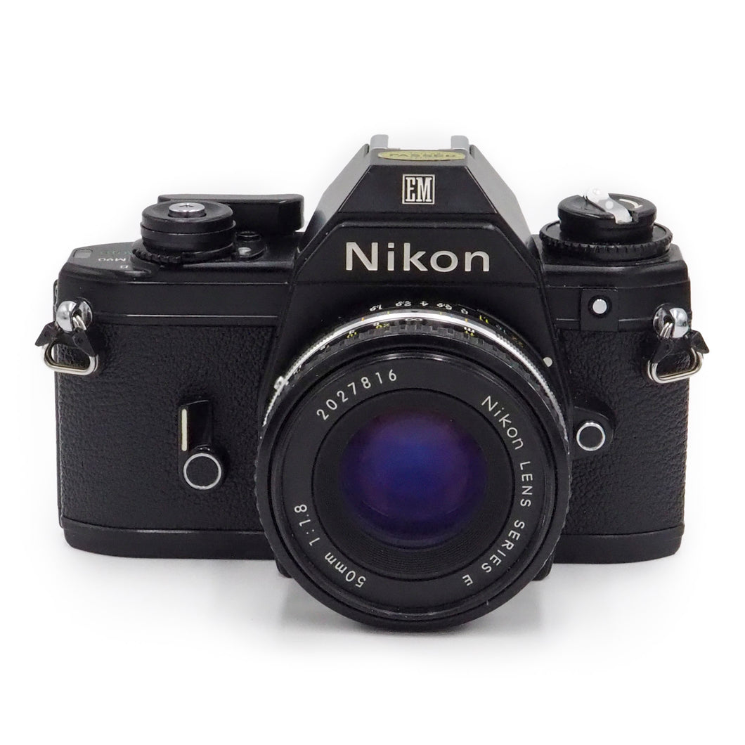 Nikon EM with Nikon 50mm 1.8 Series E Lens - USED