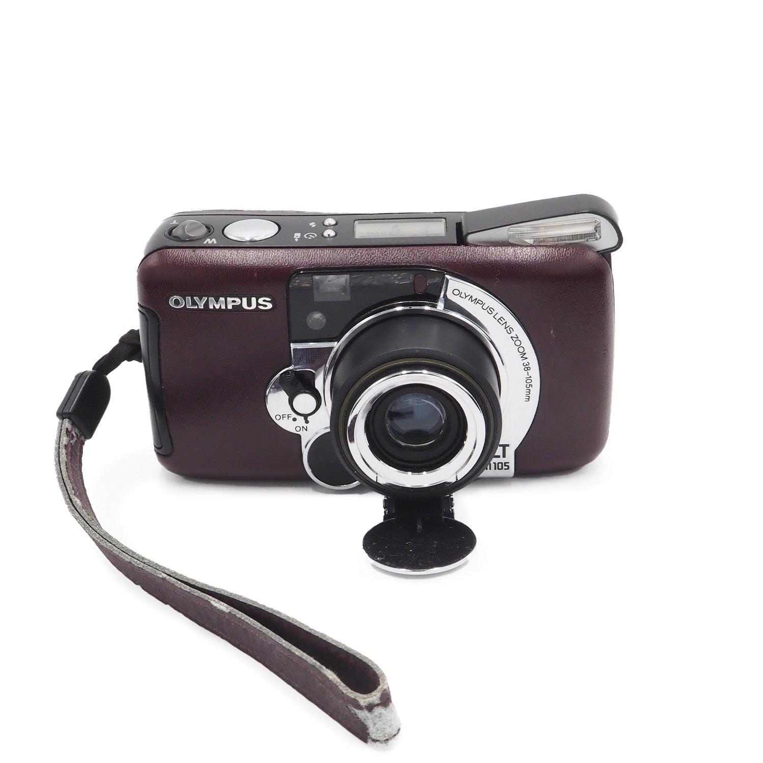 Olympus LT Zoom 105 Burgundy 35mm All Weather Camera - USED 