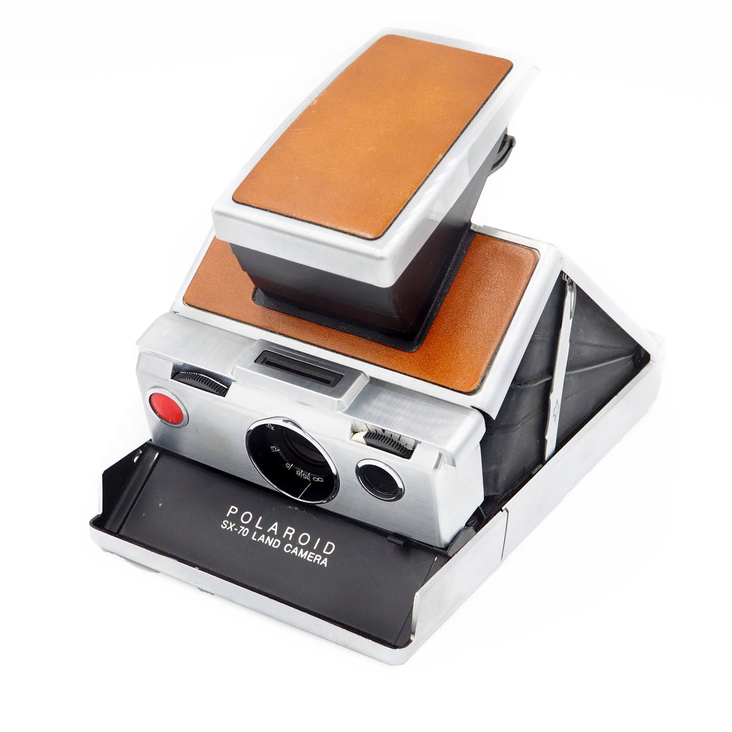 Polaroid SX-70 Instant Film Camera - Silver and Brown - USED