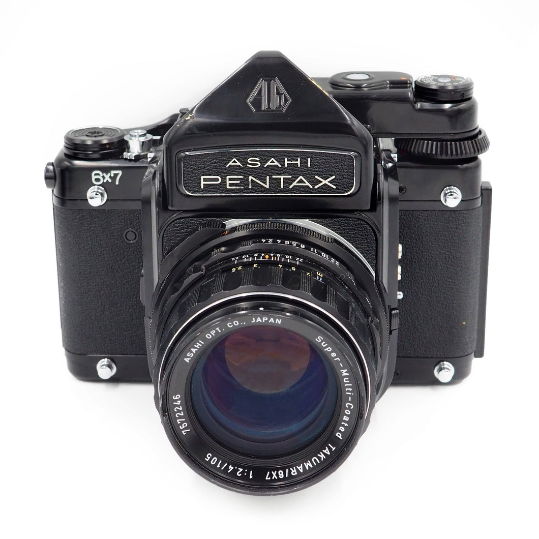 Pentax 6x7 With Takumar 105mm f/2.4 Lens (See Description)- USED