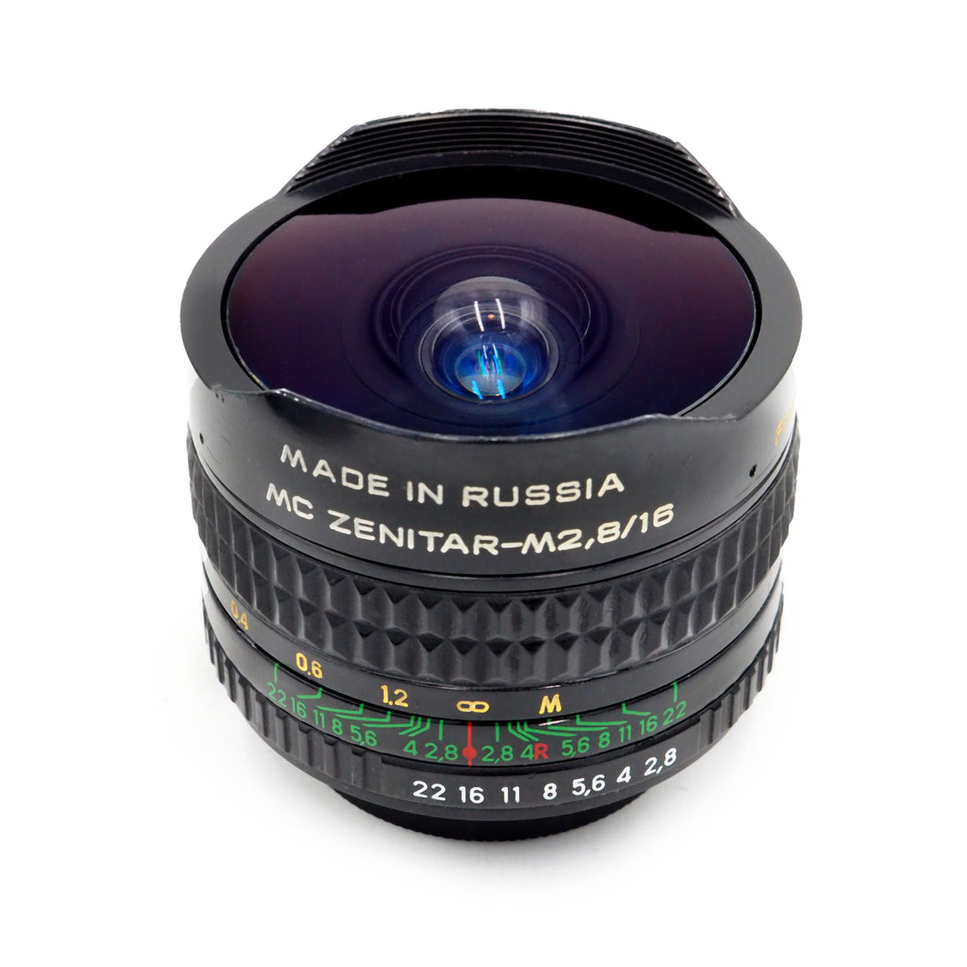 Zenitar 16mm f/2.8 M42 Screw Mount Fisheye Lens - USED