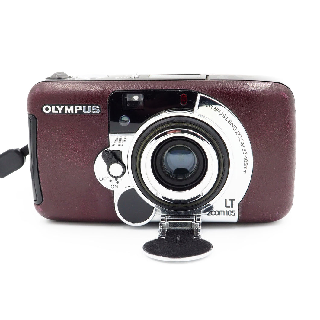 Olympus LT Zoom 105 Burgundy 35mm All Weather Camera - USED