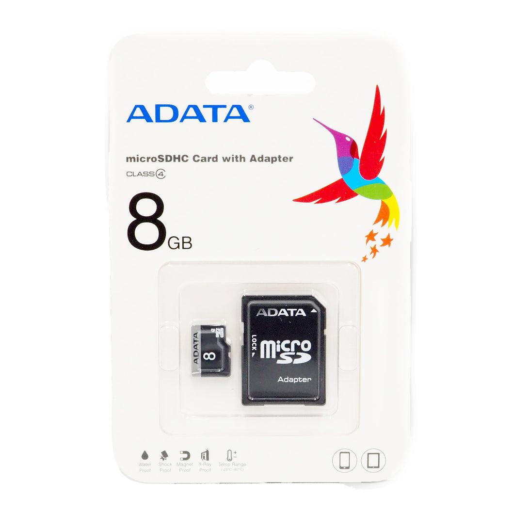 ADATA 8GB Micro SDHC Memory Card Class 4 with SD Adapter