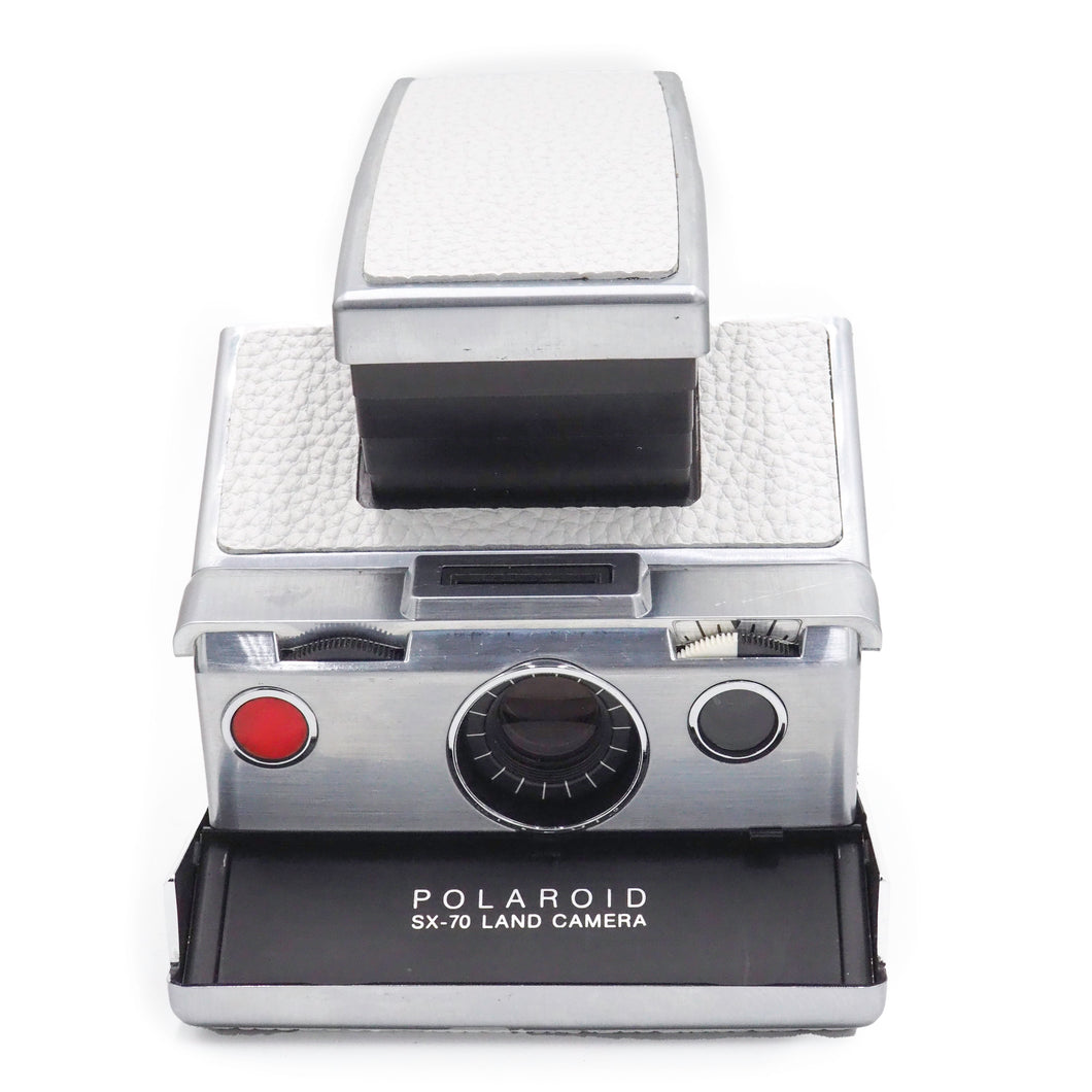 Polaroid SX-70 Instant Film Camera - Silver and White - USED