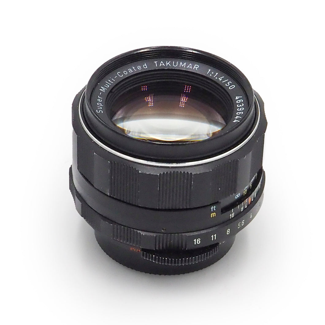 Asahi Pentax Super-Multi-Coated Takumar 50mm f/1.4 M42 Screw Mount Lens - USED