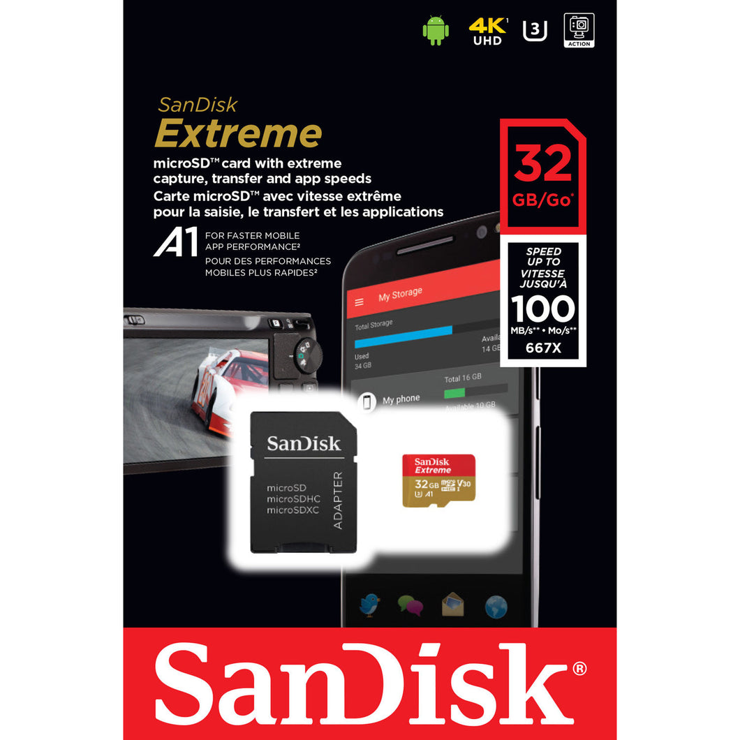 SanDisk Extreme PLUS SDHC UHS-I 32 Go (x2) - Carte mémoire Sandisk