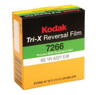 Kodak Tri-X Black-and-White Reversal Super 8 Movie Film  - 7266 - 50' Roll