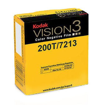 Kodak VISION3 200T Color Negative Super 8 Movie Film - 7213 - 50' Reel