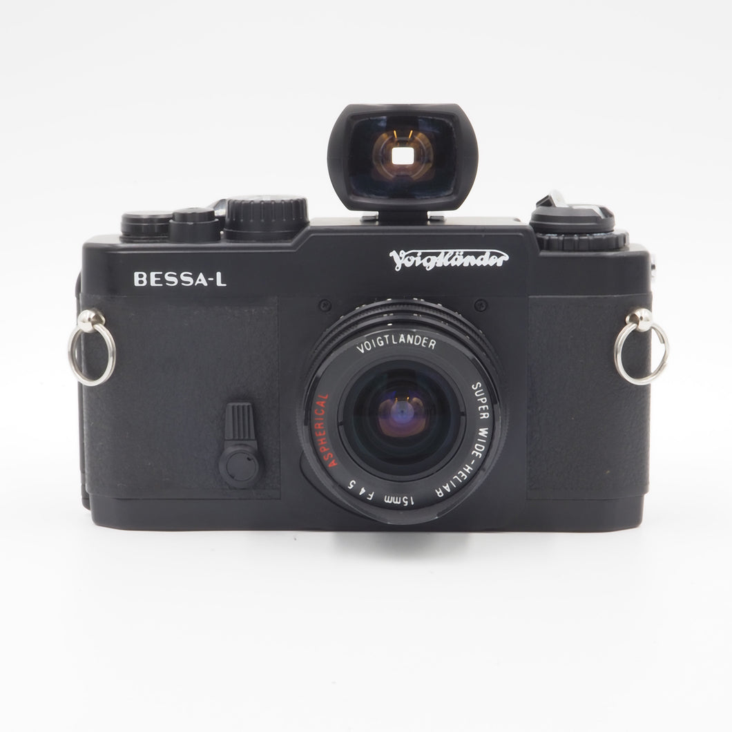 Voigtlander Bessa L with 15mm f/4.5 Super Wide-Heliar Lens - Black - USED