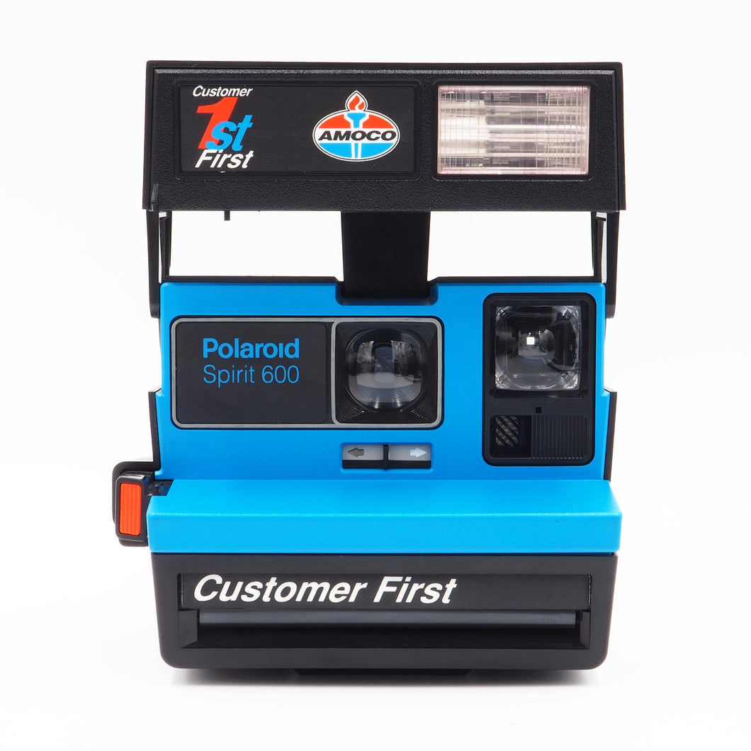 Polaroid Spirit 600 Amoco Customer First Blue Instant Camera - USED