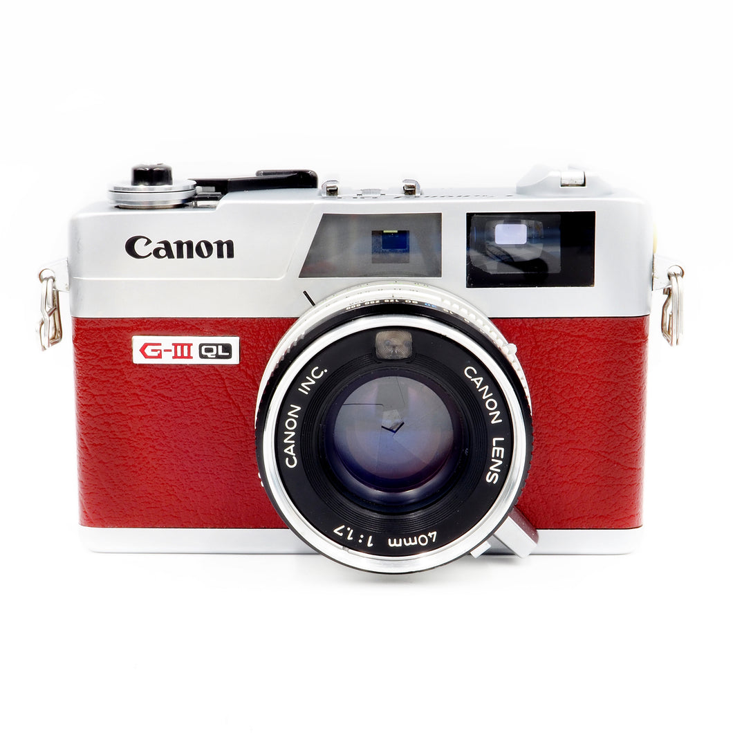 Canon Canonet QL17 Giii 35mm Rangefinder Camera - Red Leatherette - USED