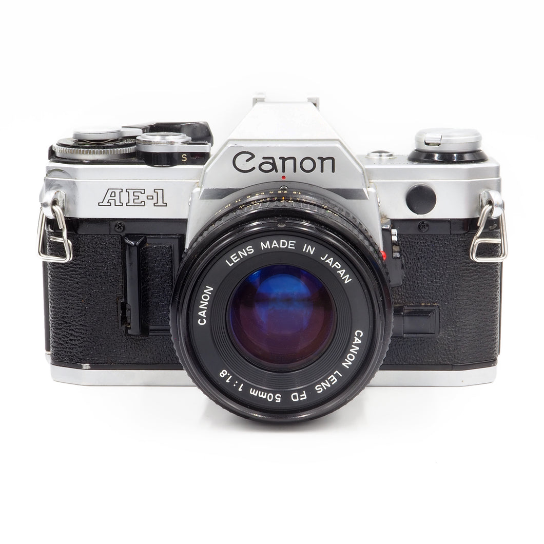 Canon AE-1 with 50mm f/1.8 FD Lens - USED