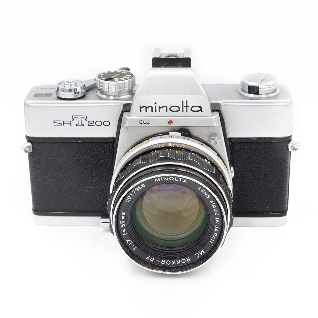 Minolta SRT 200 with 55mm f/1.7 MC Rokkor-PF Lens (See Description)  - USED