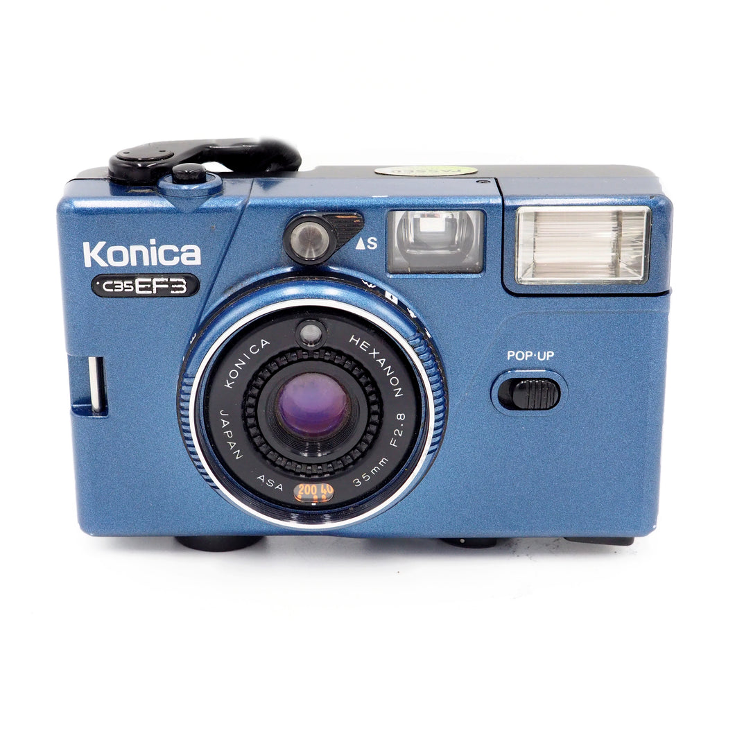 Konica C35-EF3 35mm Point & Shoot - Blue (See Description) - USED