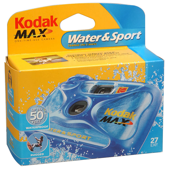 Kodak Water & Sport Waterproof 35mm Single Use Disposable Camera - 27 Exposures Film